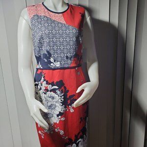 Red flowered dress